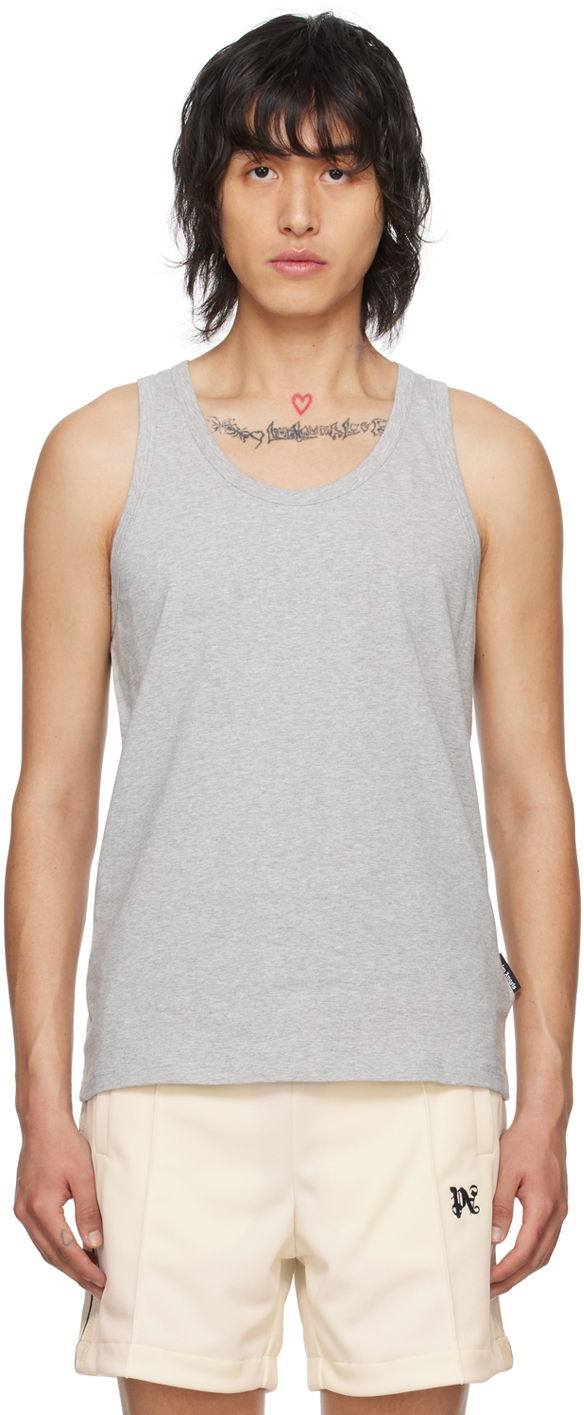 Tanktop Palm Angels Essential Tank Top Grå | PMUE002C99FAB0020808