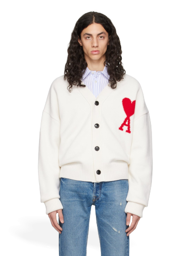 Sweater AMI Cardigan Hvid | BFUKC002.018