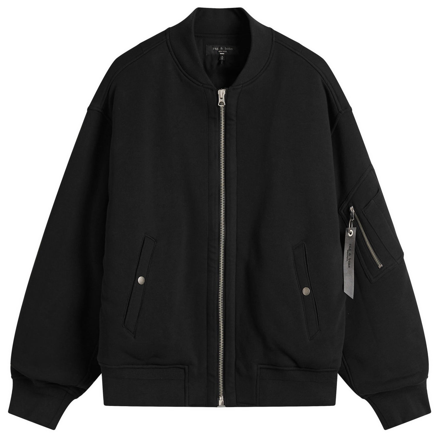 Bomberjakke rag & bone Manston Vintage Terry Bomber Jacket Sort | MBC24HT010V810, 0