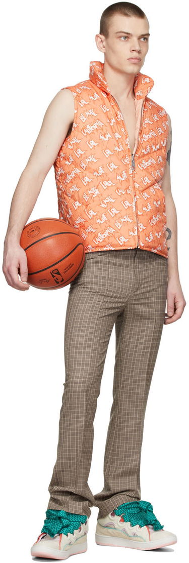 Vest ERL Print Polyester Down Vest Orange | ERL04C005, 4