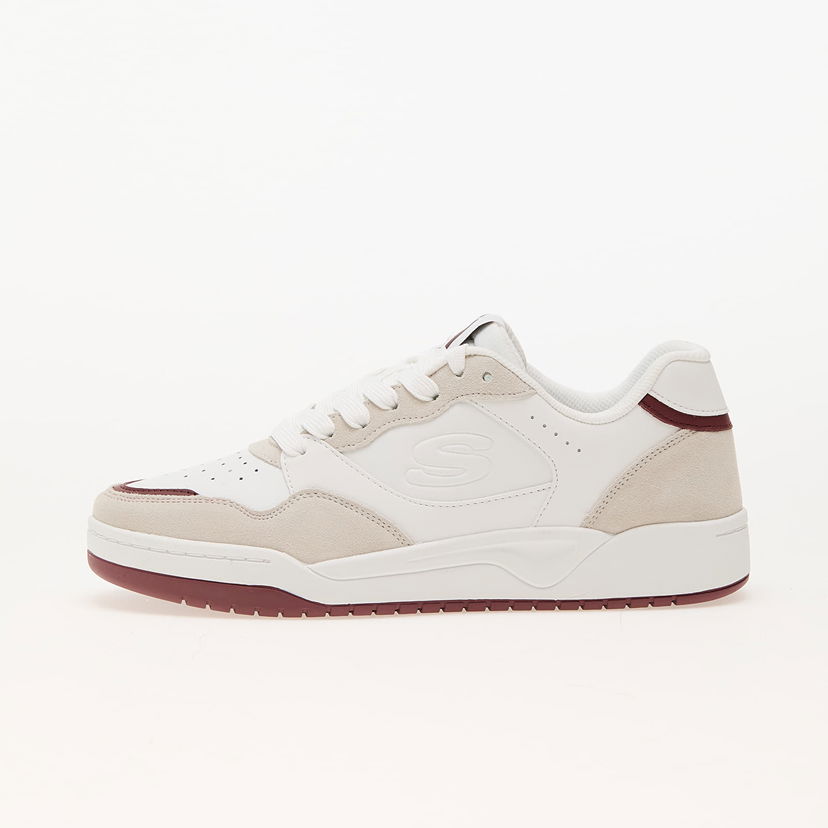 Sneakers og sko Skechers Koopa - Volley Low Lifestyle White/ Burgundy Hvid | 183241 WBUG