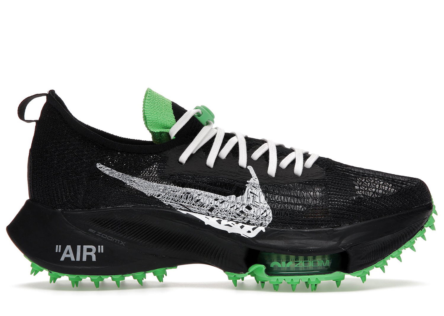 Sneakers og sko Nike Off-White x Air Zoom Tempo Next% Flyknit "Black Scream Green" Sort | CV0697-001, 0