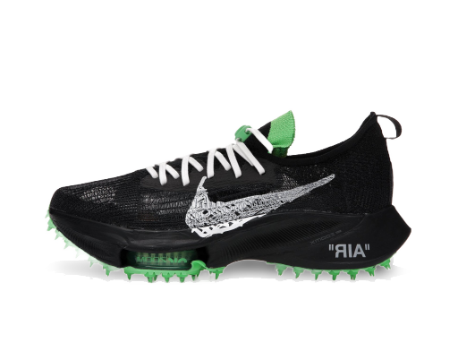 Løbe Nike Off-White x Air Zoom Tempo Next% Flyknit "Black Scream Green" Sort | CV0697-001