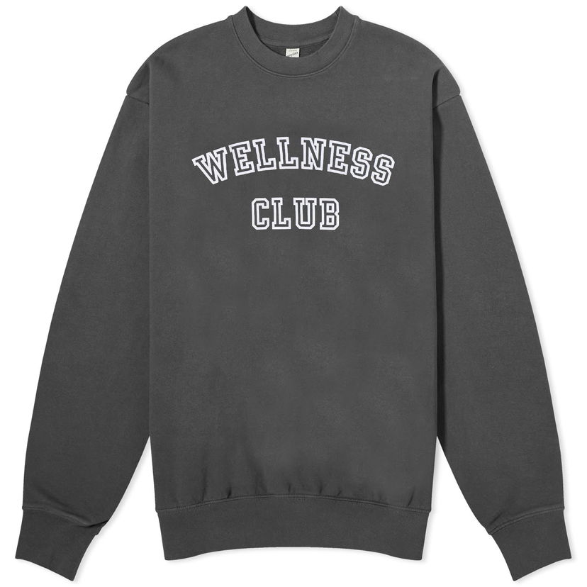 Sweater Sporty & Rich Wellness Club Flocked Crew Sweat Grå | CRAW237FB