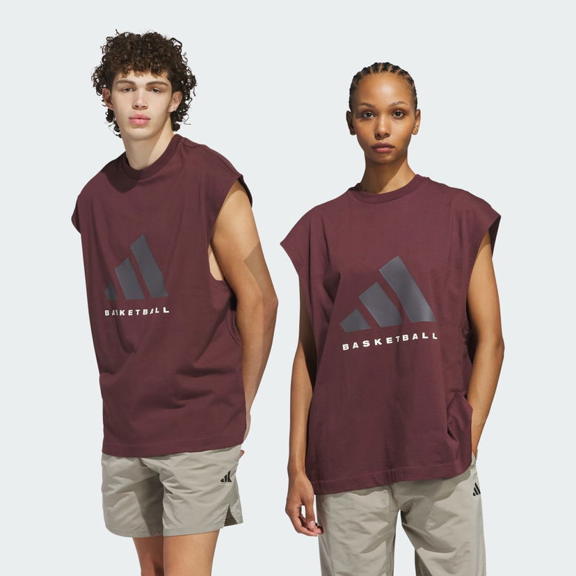 Tanktop adidas Performance Basketball Sleeveless T-Shirt Bourgogne | JD6133