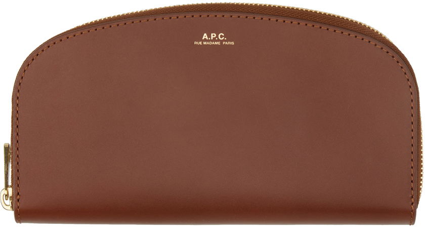 Tegnebog A.P.C. Demi-Lune Wallet Brun | PXAWV-F63218, 0