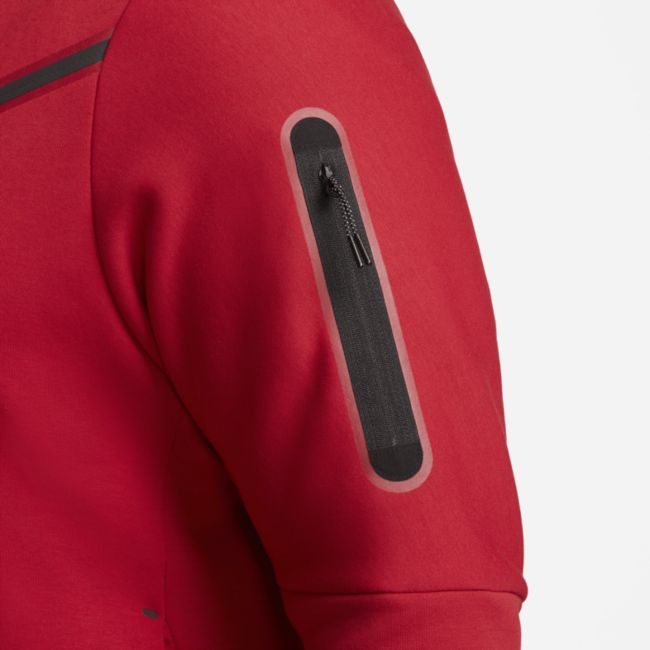 Sweatshirt Nike Tech Fleece Full-Zip Hoodie Rød | CU4489-687, 1