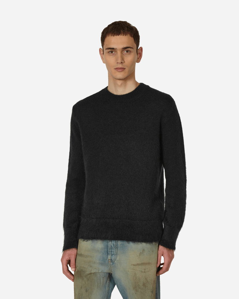 Sweater Off-White Mohair Arrow Knit Crewneck Sweater Sort | OMHE170F23KNI001 1061