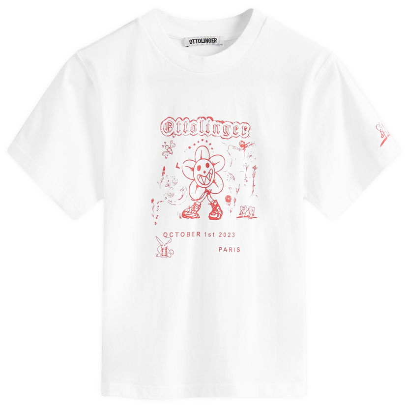 T-shirt Ottolinger Ottolinger Shrunken T-Shirt, Size Large Hvid | 1501415-WHITE