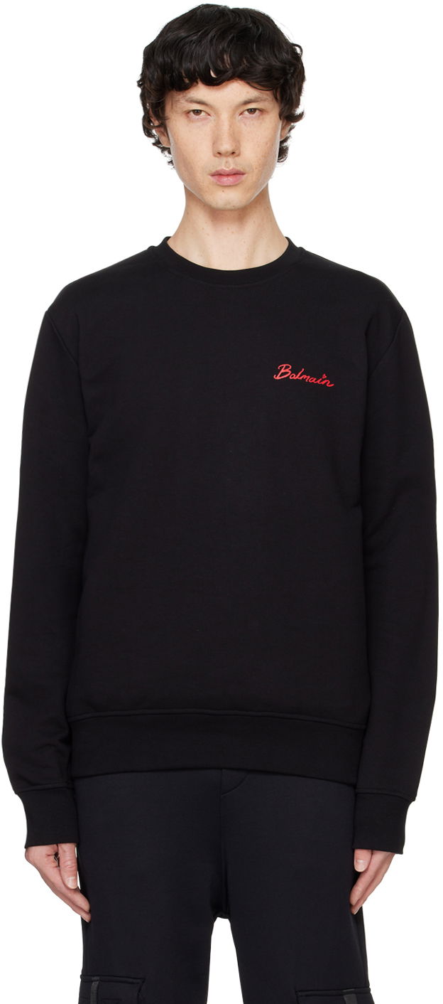 Sweatshirt Balmain 'Kiss' Print Sweatshirt Sort | DH0JQ040GE15