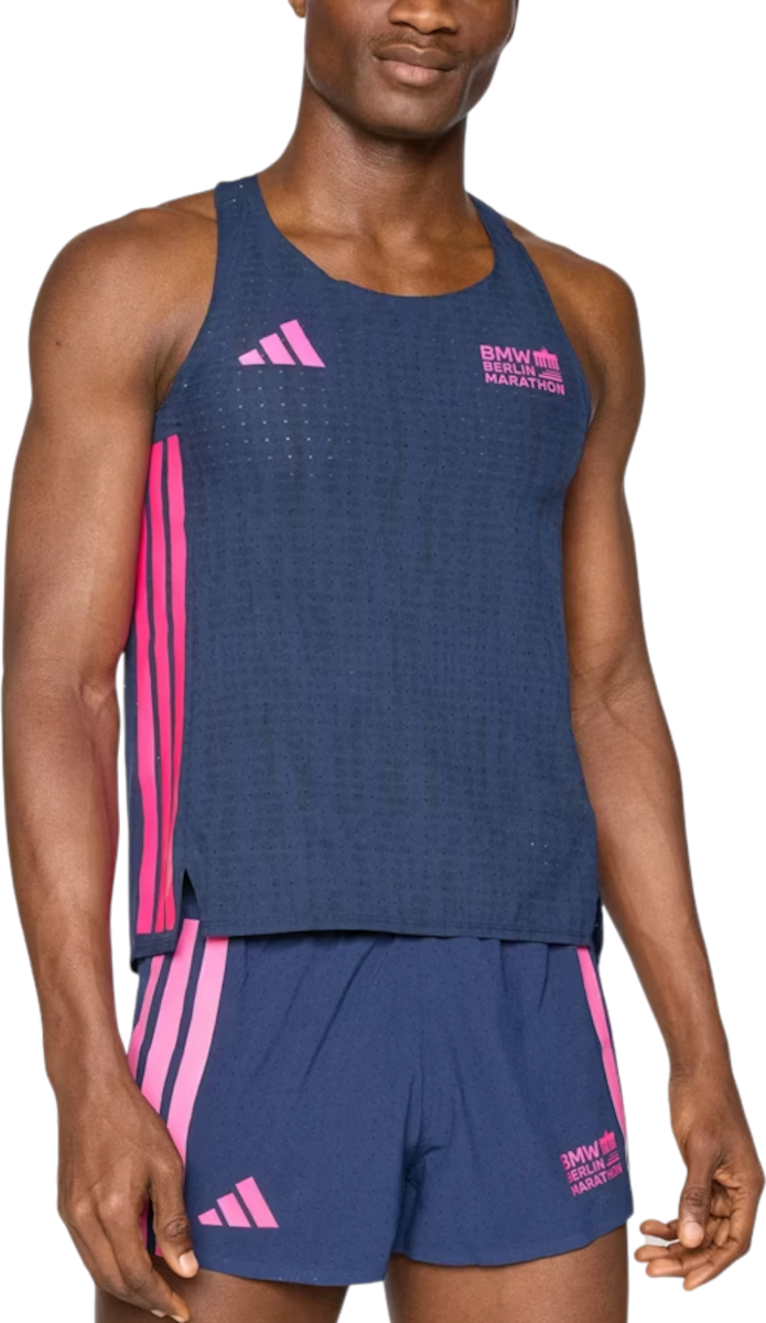 Tanktop adidas Originals Adidas BMW Berlin Marathon 2025 Men's Running Singlet Mørkeblå | jz0136