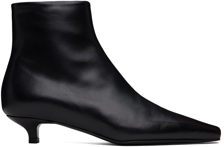 Tilbehør TOTEME TOTEME 'The Slim Ankle' Kitten Heel Boots Sort | 234-WLGSE123-LE0014, 0