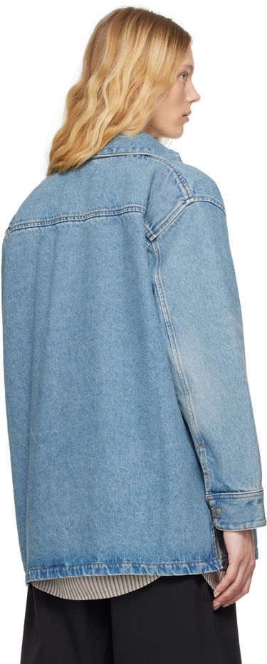 Skjorte AMI AMI Paris Ami de Coeur Denim Overshirt Blå | FJK273.DE0046, 2