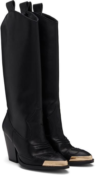 Sneakers og sko Versace Versace Jeans Couture Logo Plaque Tall Boots Sort | E79VA3S12_EZPB68, 3