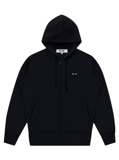 Sweatshirt Comme des Garçons PLAY Zip Up Hoodie Sort | AZ T254 051 1