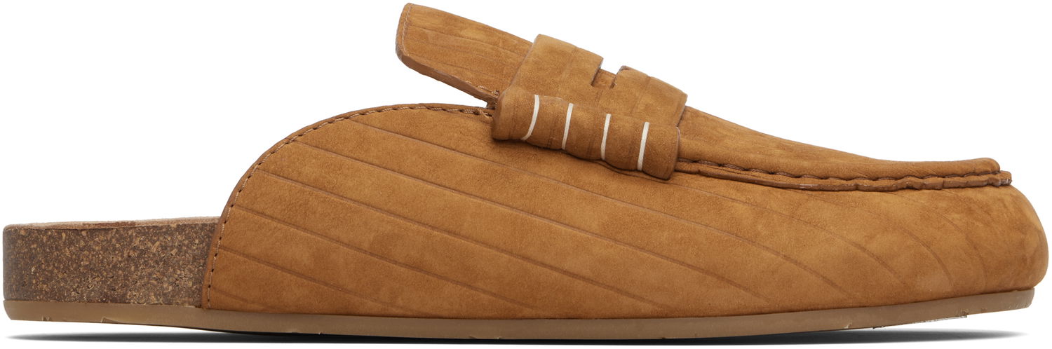 Sneakers og sko JW Anderson JW Anderson Stitch Ridged Loafer Mules Brun | LF0079-LA0375, 0
