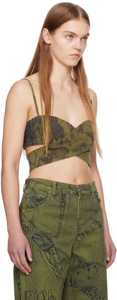 Bh Blumarine Pink Denim Tie-Front Camisole Lyserød | P422J137A, 4