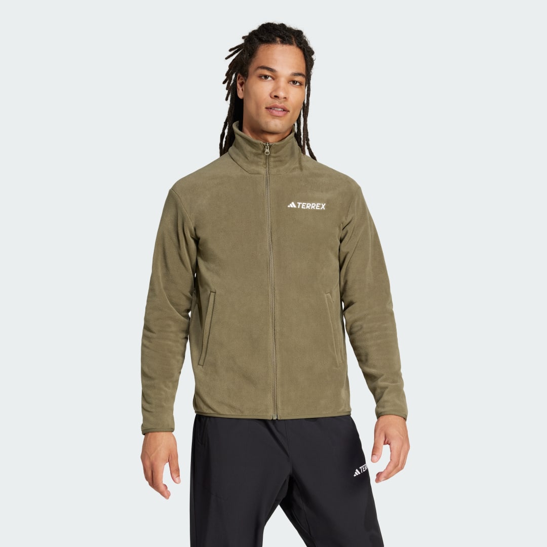Jakke adidas Performance Multi Essentials Full-Zip Fleece Jacket Grøn | JP0796, 0
