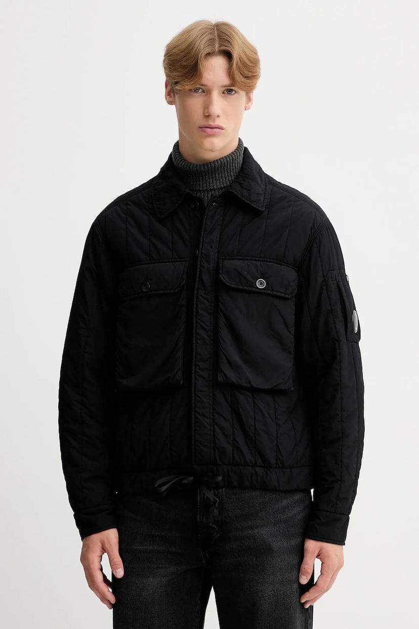Jakke C.P. Company C.P. Company Quilted Overshirt Sort | 19CMOW080A110437G