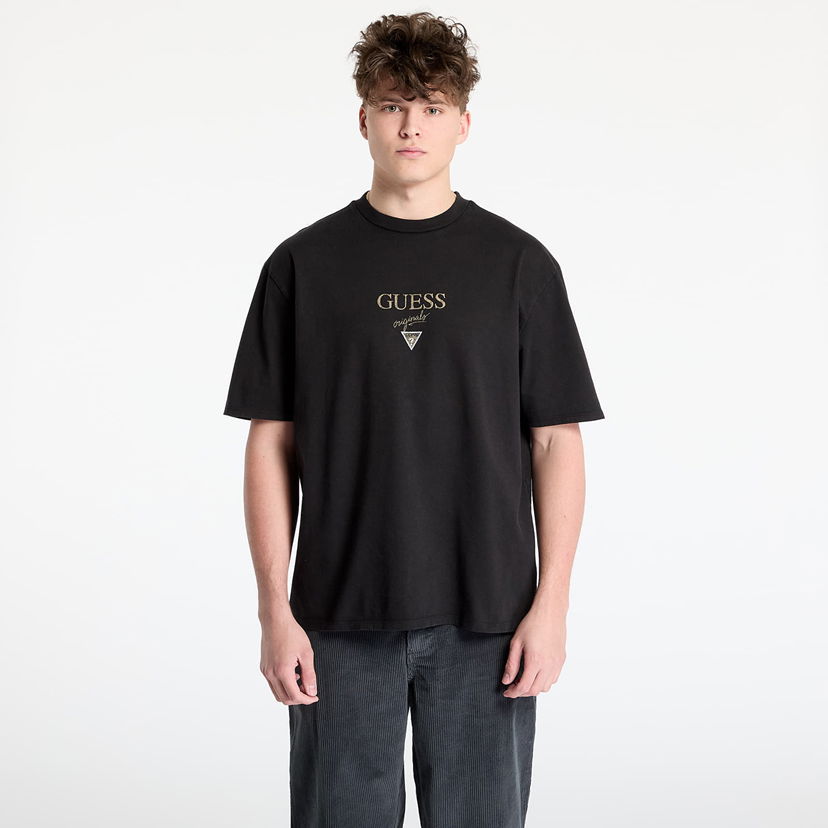 T-shirt GUESS GUESS Originals Eco Printed Baker Logo T-Shirt Sort | M5GI69K8FQ4-JTMU