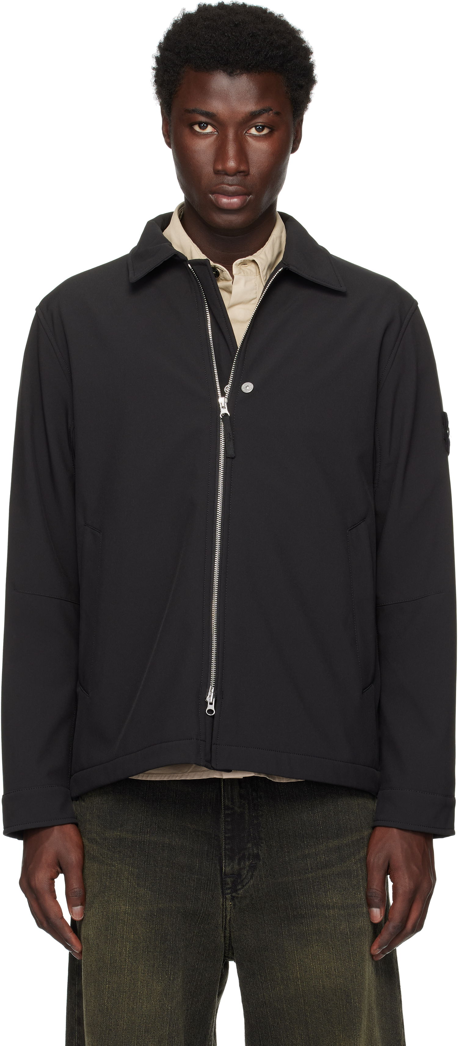 Jakke Stone Island Soft Shell Jacket Sort | S15 Q100003 S0B22, 0