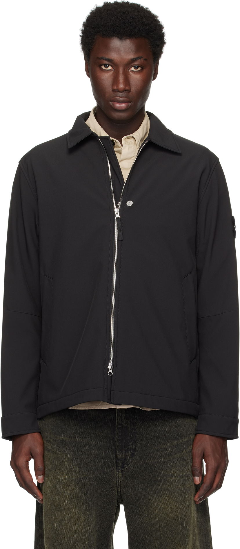 Jakke Stone Island Soft Shell Jacket Sort | S15 Q100003 S0B22