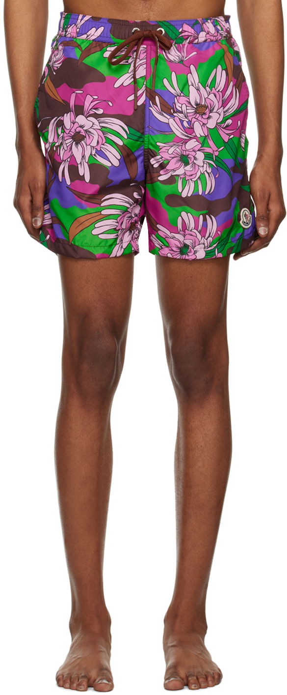 Badetøj Moncler Printed Swim Lilla | I10912C00009596SQ, 0