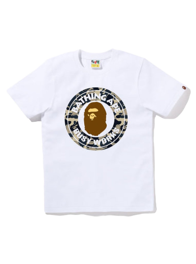 T-shirt BAPE Cookie Camo 2 Busy Works Tee Hvid | 1J30-210-036