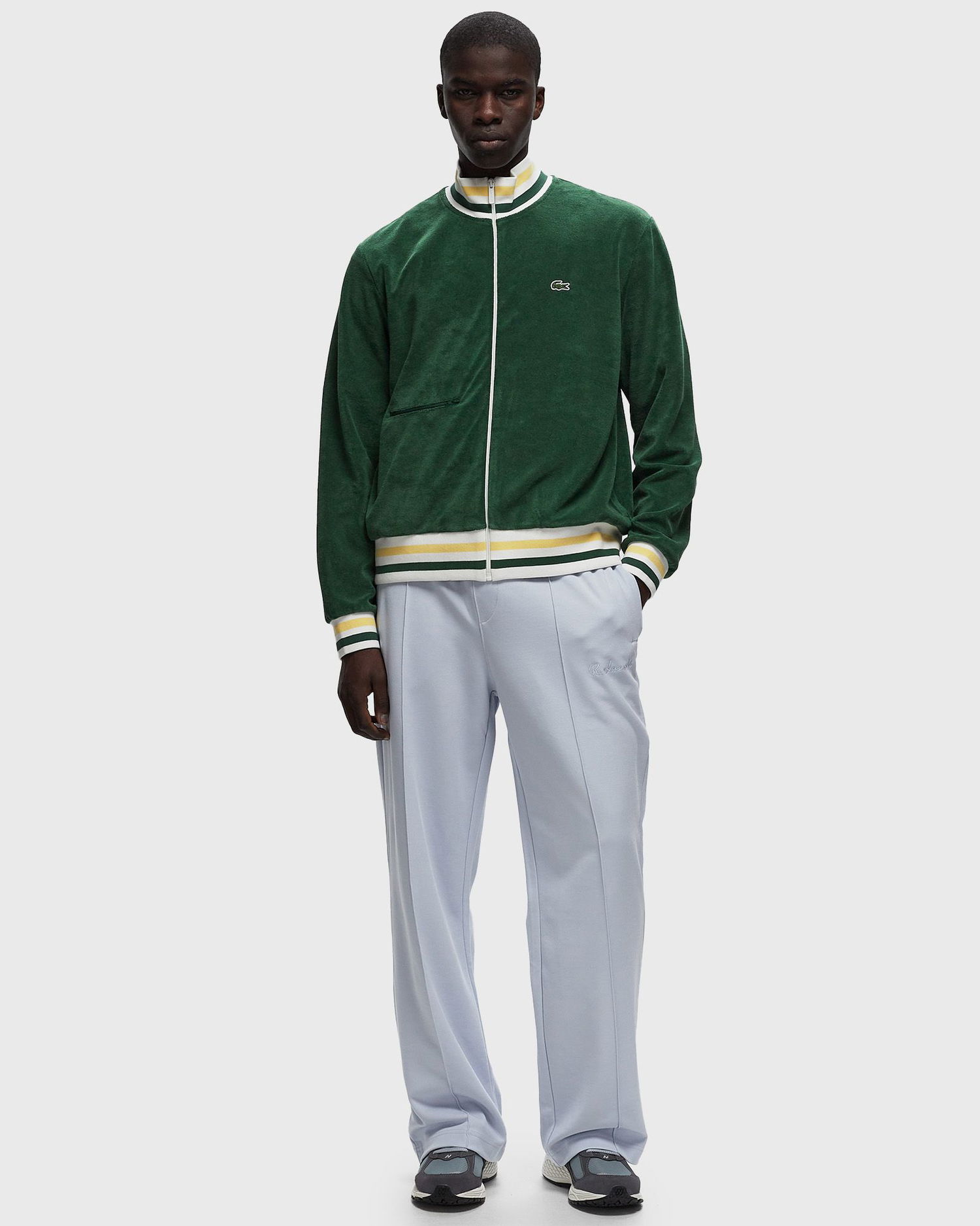 Joggingbukser Lacoste Loose Fit Interlock Track Pants Blå | XH7462-J2G, 1