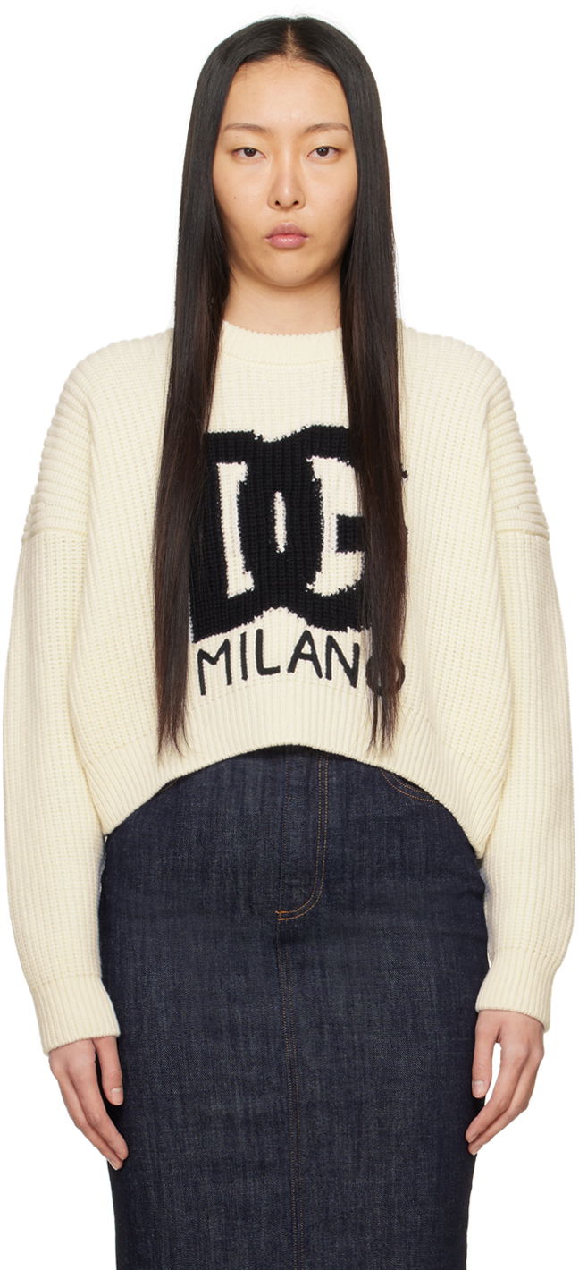 Sweater Dolce & Gabbana Crewneck Sweater "Off-White" Beige | FXW02Z JCVC2, 0
