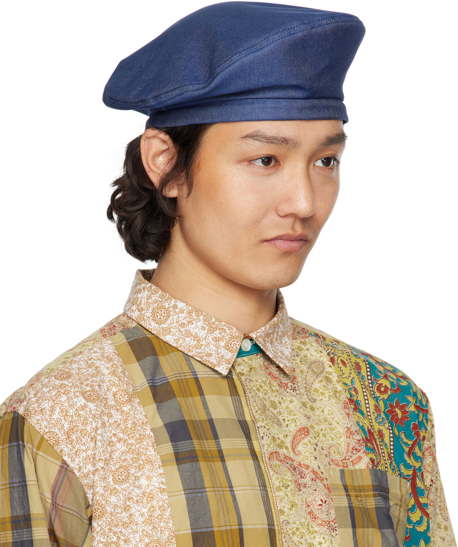Baret Engineered Garments Engineered Garments Denim Beret Blå | 25S1H005, 1