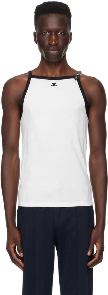 Tanktop Courrèges Courrèges Buckle Detail Tank Hvid | 124JDE068JS0070, 0