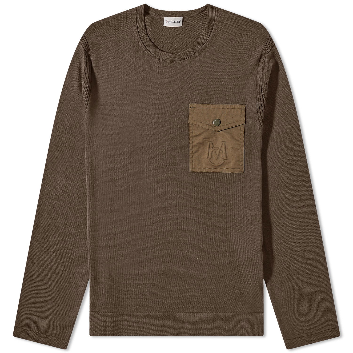 Sweater Moncler Pocket Crewneck Brun | 9C000-17-M1367-881, 0