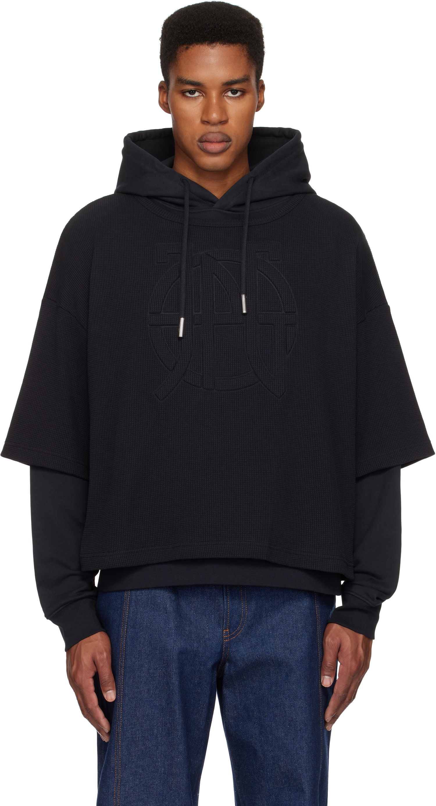 Sweatshirt Jean Paul Gaultier Jean Paul Gaultier Oversized JPG Hoodie Sort | 25/33-F-SW050E-J076-00, 0