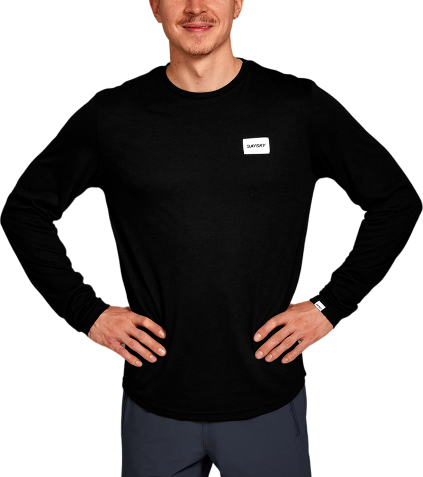 T-shirt Saysky Saysky Clean Motion Long Sleeve T-Shirt Sort | xmrls51c901