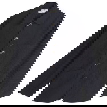 Jakke Universal Works Bakers Jacket Seersucker Mørkeblå | 32112-DKN, 0
