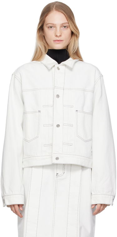 Jakke We11done We11done Tucked Denim Jacket Hvid | WD-DJ3-23-338-M-IC, 0