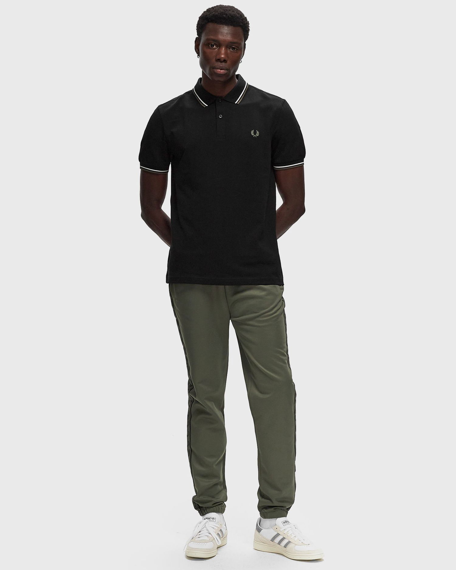 Polo skjorte Fred Perry Twin Tipped Shirt Black XL Sort | M3600-W54, 1