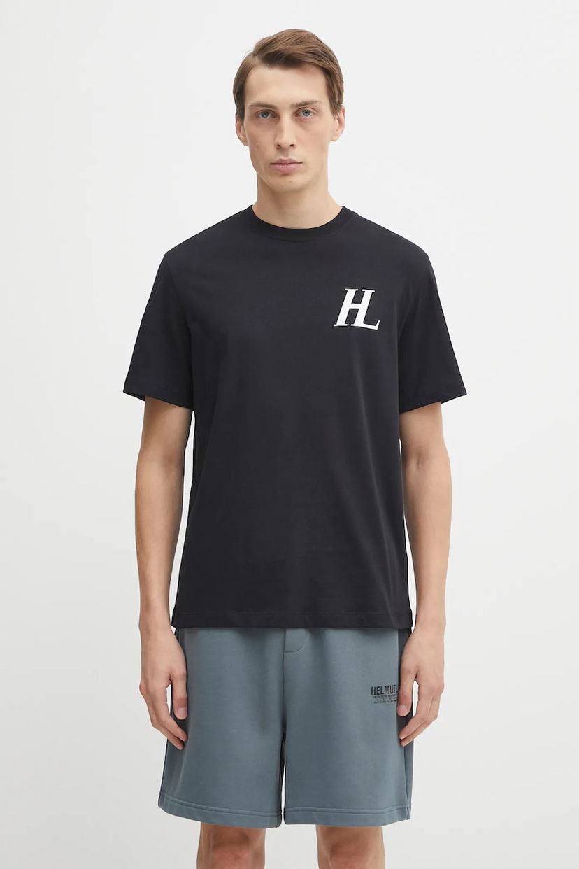 T-shirt Helmut Lang Helmut Lang Logo Print T-Shirt Sort | P04HM507