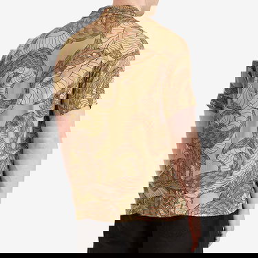 Skjorte Maharishi Maharishi Snakeskin Vacation Shirt, Size Large Beige | 1480-NTL, 3