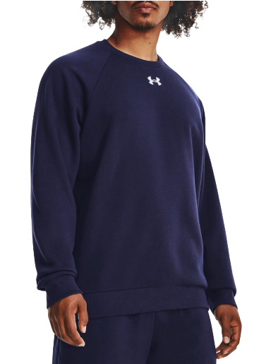 Sweatshirt Under Armour Rival Fleece Crewneck Mørkeblå | 1379755-410