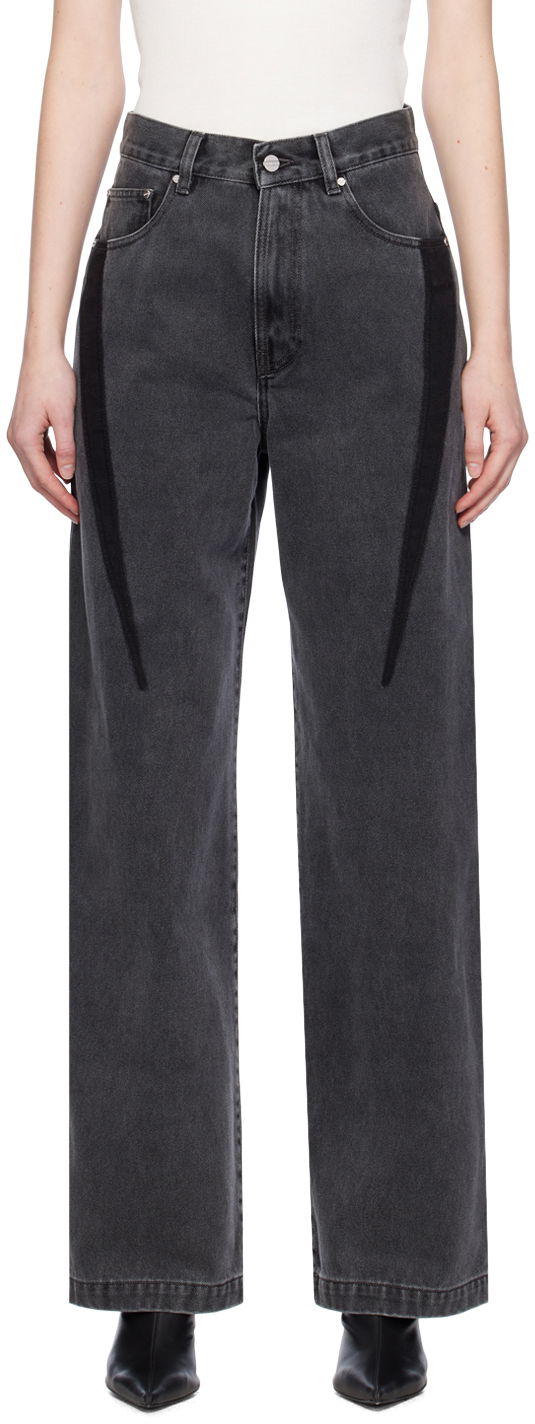Jeans Dion Lee Slouchy Darted Jeans Sort | C2173PS24