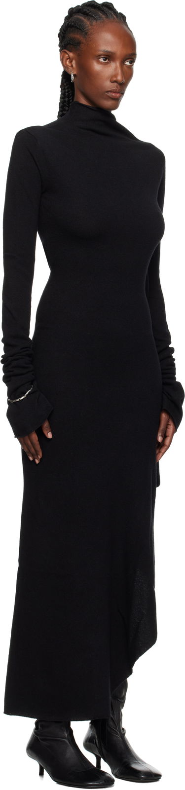 Kjole Ann Demeulemeester Ann Demeulemeester Vabu Maxi Dress Sort | 2520-W-KN59-KN073-099, 1