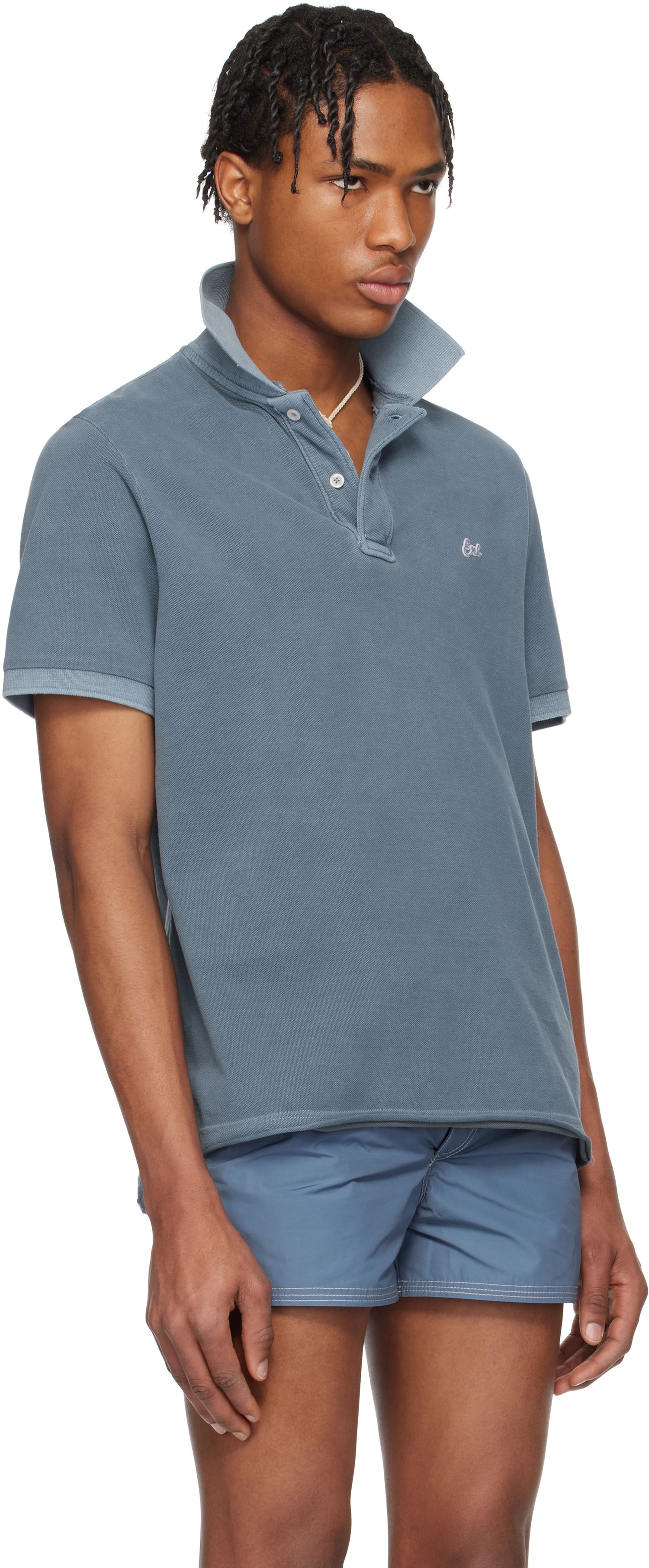 Polo skjorte ERL ERL Polo Shirt Blå | ERL10T004, 1