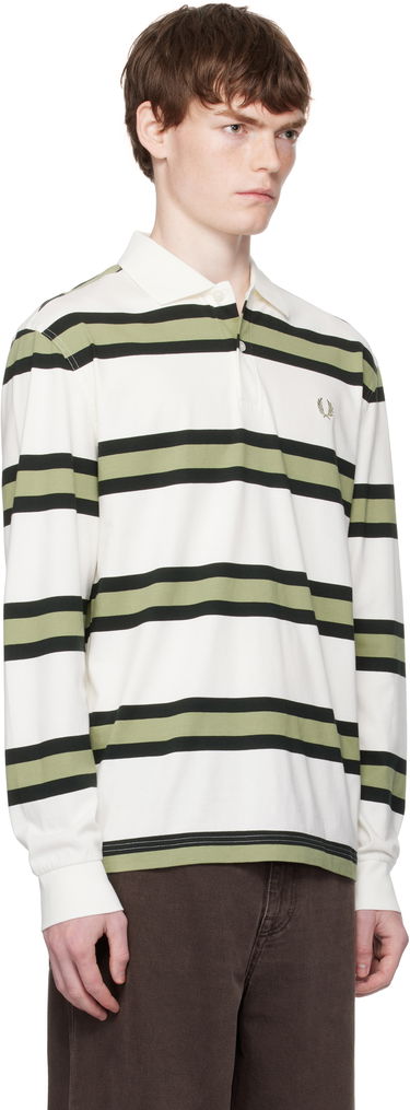 Polo skjorte Fred Perry Fred Perry Striped Jersey Polo Hvid | M9849, 1