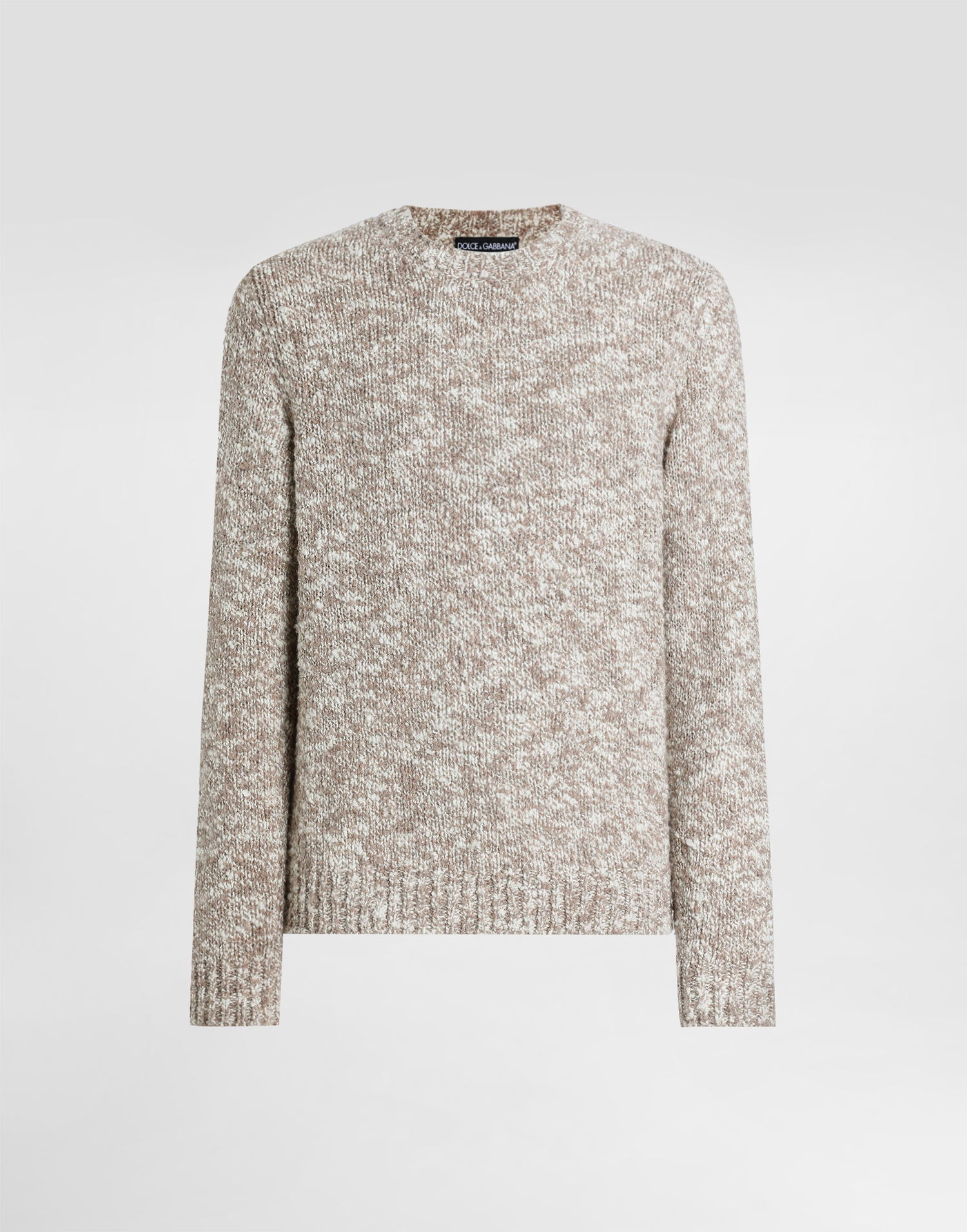 Sweater Dolce & Gabbana Dolce & Gabbana Fine-Gauge Wool Crew Neck Pullover Beige | GXXA9TJAM8GS8232, 0