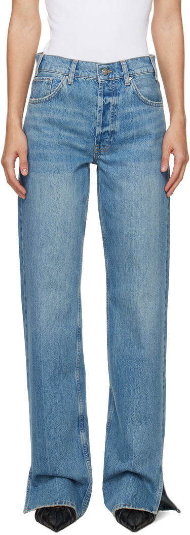 Jeans Anine Bing Anine Bing Roy Split Hem Jeans Blå | A-06-1113-477, 0