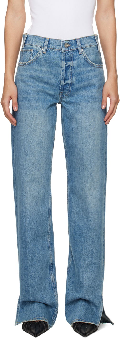 Jeans Anine Bing Anine Bing Roy Split Hem Jeans Blå | A-06-1113-477