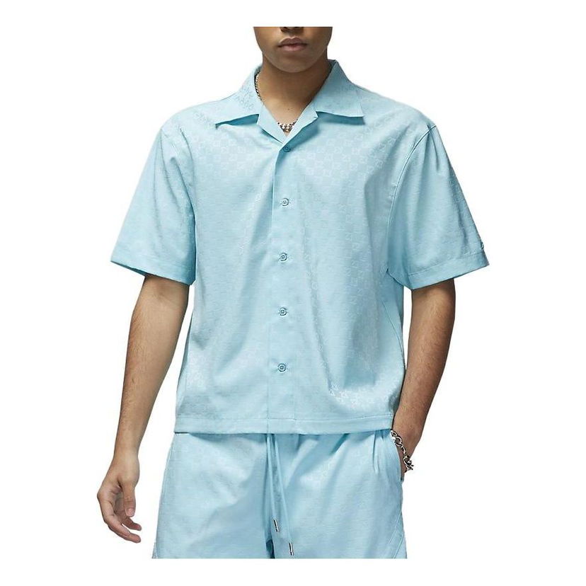 Skjorte Jordan Essentials Woven Button-Up Shirt Blå | DX9682-464