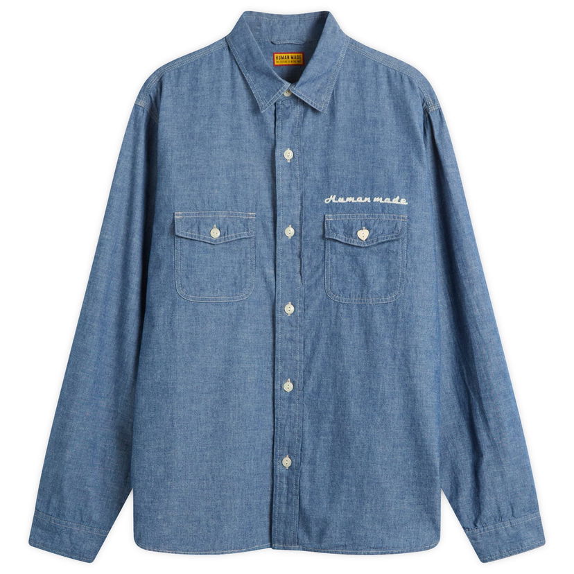 Skjorte Human Made Chambray Shirt Blå | HM30SH003-BLU